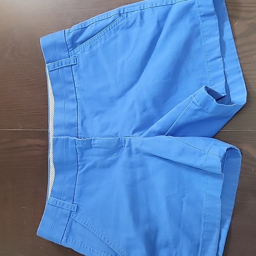 J Crew Blue Chino Shorts Sz 2